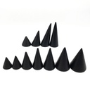 Wooden Black Cone Ring Holder Counter Jewelry Display Jewelry Storage Base Jewelry Display Rack Props Ornaments