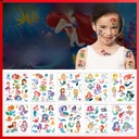 Mermaid Sticker Children's Cartoon Princess Face Sticker Dress Up Fun Disposable Temporary Tattoo Sticker Cross Border