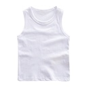 Pattern making summer children's sleeveless solid color vest medium and small children's casual top fashion