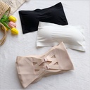 One-piece seamless ice silk tube bra anti-slip anti-slip invisible wrap chest one-piece belt chest pad strapless underwear for women