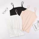 [Independent one-piece outfit] Women's Camisole Female Summer Student Base Shirt One-word Collar Solid Color Small Camisole Female Summer