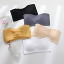 Ice Silk Traceless Adjustable Beautiful Back Tube-shaped Solid Color Sexy One-word Wrap Chest Belt Chest Pad Anti-running Light Underwear for Women in Summer