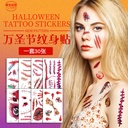 Halloween scar tattoo simulation face 3d fake wound dark scar horror prank stickers