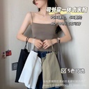 1806# Small Camisole Women's Solid Color Outer Pad All-in-One Tube Top Without Steel Ring Long Women's Underwear with Beautiful Back