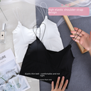 Ice Silk Camisole Women's Outer Wear Vest with Chest Pad Beautiful Back Bra ins Thin Belt Underwear Female Student Korean Style Small Vest