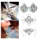 Explosions Resin Diamond Tattoo Sticker Performance Makeup Chest Sticker Drill Bar Carnival Party Chest Decoration