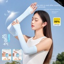 Ice sleeve summer sunscreen sleeves men and women riding solid color mosquito repellent sleeves driving UV protection ice silk sleeves