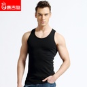 Custom Cotton Slim-Fit Sports Men's Vest Hurdle Base Solid Color Cotton Sweat Vest Men's Summer