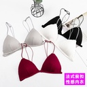 French style front buckle beauty back tube top triangle chest pad less women's sexy sports strap bra vest wrapped chest