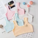 Girls' Cotton Underwear Development Period Broadband Vest 6-14 Years Old Primary School Students Junior High School Students Sling Anti-bump