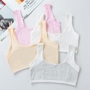 Girls' Vest Developmental Underwear Female Students High School Girls Pupils Cotton Double Layer Cotton Anti-walking Underwear