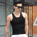 Men's vest manufacturers sell elastic breathable bodybuilding hurdles slim spell a lot of 9.9 supply