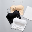 Ice Silk One-piece Seamless Solid Color Small Camisole Comfortable Breathable Rim-free Running Sports Strapless Underwear