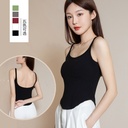 One-piece Chest Pad Outer Wear Top U-shaped Beauty Back Sling without Steel Ring Fixed Cup Base Tube Top Underwear for Women