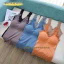 Spring and Autumn Long Vest Japanese Style Fairy Bear Thread Cotton Sexy Lace Belt Chest Pad Strapless Base Sling Top