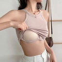 Sports Sling Underwear Women's Beautiful Back Thin Outer Top Tube Top Small Chest Push-up Inner One-piece Bra with Chest Pad