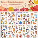 Circus Tattoo Sticker Funny Fun Party Disposable Temporary Face Sticker Children's Sticker Cross Border TATOO