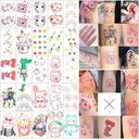 Factory Direct Supply Japanese waterproof cartoon tattoo stickers custom simulation long-lasting easy to remove personalized tattoo stickers custom