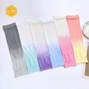 Summer Women's Gradual Color Ice Silk Sleeves Sunscreen Outdoor Arm Protection UV Protection Ice Sleeves Fixed logo