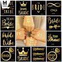 Team Bride Bronzing Tattoo Sticker Wedding Bride Bachelor Party Tattoo Sticker Bridesmaid Tattoo Sticker