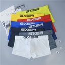 GXSR fashion brand men's boxer underwear sexy comfortable breathable milk silk low waist youth boxer shorts