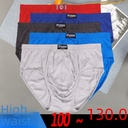 High waist men's briefs cotton middle-aged and elderly plus size fat guy breathable fat father Zhongshan