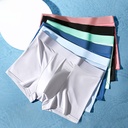 Men's Underwear Ice Silk Boxers Comfortable Skin-Friendly Sports Antibacterial Crotch Summer Thin Large Size Boys' Boxer Shorts