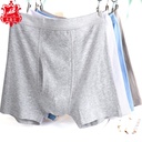 Men's cotton underwear for middle-aged and elderly people plus size plus size loose shorts for the elderly head opening four-corner cotton boxers
