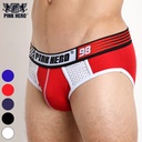 [Own brand] men's underwear Sports color block mesh breathable comfortable men's briefs 1278