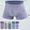 Spring and summer light color men's printed boxer briefs