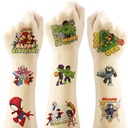 5x 5cm Spiderman and his amazing friends tattoo stickers 20 cartoon tattoo stickers water transfer stickers