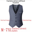 Men's Vest Slim-fit Korean Style Men's Work Clothes Suit Vest Men's Best Man Business Wear Cut-shoulder Men's Vest