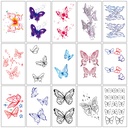 color tattoo butterfly tattoo stickers clavicle arm Color Butterfly durable ins style simulation stickers