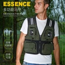 Large Pocket Fishing Casual Vest Detachable Breathable Mesh Four Seasons Waistcoat Printable logo Embroidered Word