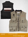 Customized processing emergency management driving coach multi-pocket fishing photography tooling vest male volunteer waistcoat LOGO