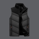 Cross-mirror down cotton men's vest middle-aged and elderly stand collar waistcoat autumn and winter cotton vest cotton coat