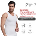 style body shaper bamboo carbon far infrared UV-resistant men's vest 052 sweat-absorbent breathable belly corset