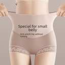 High quality Satin Ice Silk body shaping pants women's silk crotch micro flat angle anti-tightening leg high waist hip lifting belly shaping pants popular products