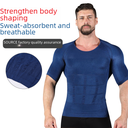 Men's Body Shaping Short Sleeve Corset Abdominal Men's Body Shaping Clothes Sports Elastic Men's Body Shaping Clothes Short Sleeve Vest