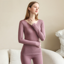 Bear Thermal Underwear Set Autumn Clothes and Pants Women's Solid Color Tight Base Shirt Autumn and Winter Thermal Underwear