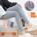 Winter thick coral fleece pajama pants home comfortable fleece-lined warm single pants casual loose seamless leggings for pregnant women