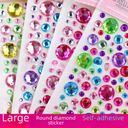 Gem Sticker Children's Diamond Sticker Acrylic Crystal Sticker diy Stereo Decoration Rhinestone Gem Sticker for Girls