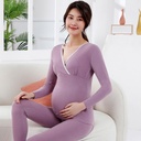 A generation of pregnant women autumn clothes autumn pants pregnancy pajamas padded thermal underwear postpartum lactation month clothing 558