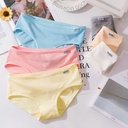Factory direct A001 panties women's cotton candy-colored cute girls' panties solid color breathable ladies briefs
