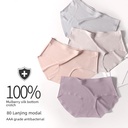 80 Lanjing modal underwear high-end 100% mulberry silk antibacterial women's underwear seamless one-piece briefs