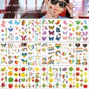 explosions disposable tattoo stickers glitter butterfly gradient fruit children waterproof cute tattoo stickers