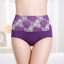 Morning beauty briefs women's cotton high waist size ladies underwear plump mm200 kg cotton high waist abdomen 629