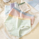 Pure cotton panties B29# pure cotton ladies panties cotton mid-waist seamless Macaron color briefs girls underwear