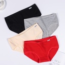 A001 cotton underwear ladies cotton underwear candy color simple women's underwear solid color girls briefs