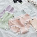 Pure Cotton Underwear A68 Pure Cotton Women's Underwear Cotton Mid-Waist Traceless Briefs Girls' Underwear Pure Cotton Underwear Women's Underwear